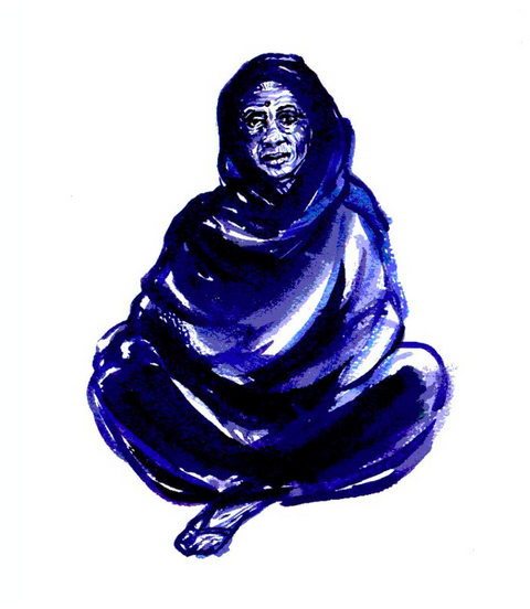 Blue Indian Woman